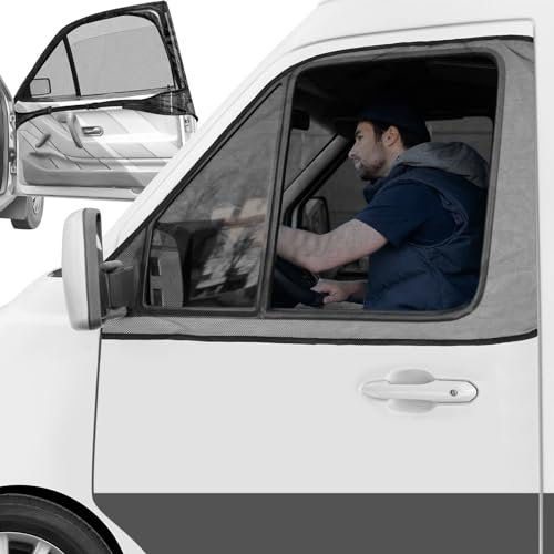Yahenda Moustiquaire pour fenêtre de Van - 119,4 x 83,3 cm - Filet de Protection Solaire en Maille Respirante - Pare-Soleil pour fenêtres Avant - Ventouse magnétique - Protection de l'intimité pour