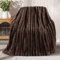 Exclusivo Mezcla Kuscheldecke Flauschig Fleecedecke Flanell Decke, Leichte und Warme Sofadecke Couchdecke für Ganzjahreszeit, 130 x 150 cm Braun