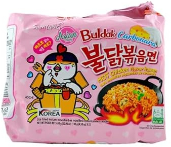Samyang Instant Noodles Nudeln Bulldak (scharfes Huhn) Carbonara 20 x 130Gr