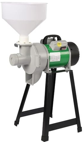 CAULO Electric Grain Mill Corn Grinder Wet Grinding Machine With Fineness Regulator Grain Grinder For Wheat Rice Soybeans Cereals, 2800rpm