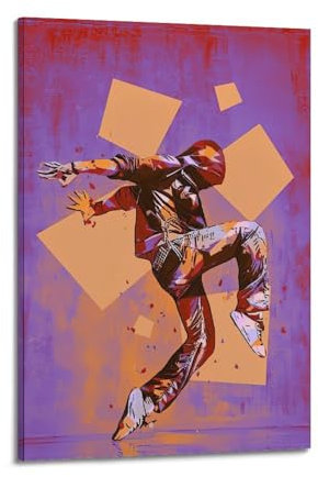 Ölgemälde-Sportposter, Breakdance-Poster, dekoratives Gemälde, Leinwand, Wandposter und Kunstdruck, moderne Familienschlafzimmer-Dekoration, Poster, 60 x 90 cm