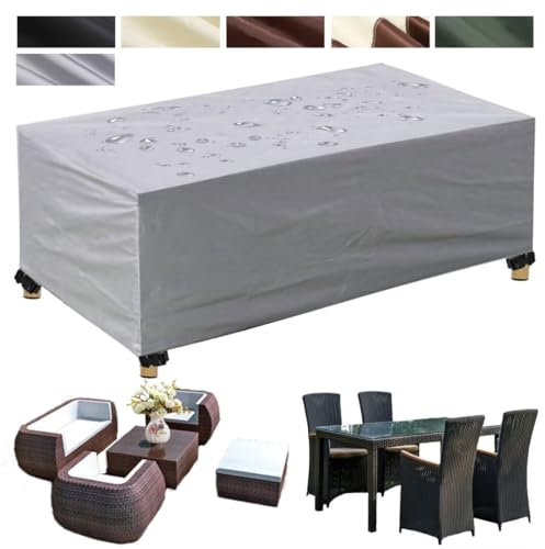bcisabce Funda de Muebles Jardin Impermeable Cubierta de Mesas Sillas de Exterior Funda Protectora de Muebles de Patio Fundas de Sofá de Jardin Tela Oxford 420d Plata 60x60x60cm