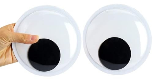 Selbstklebende Wackelaugen,180MM Selbstklebend Wackelaugen Groß,Wackelaugen Selbstklebend,Kunststoff Augen zum Basteln,Kulleraugen Selbstklebend Aufkleber für DIY Scrapbooking Handwerk (18CM)