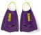 Arena Powerfin Pro II - Pinne unisex per adulti, unisex, in silicone, a lama corta, personalizzabili, colore: prugna/lime, taglia 40-42