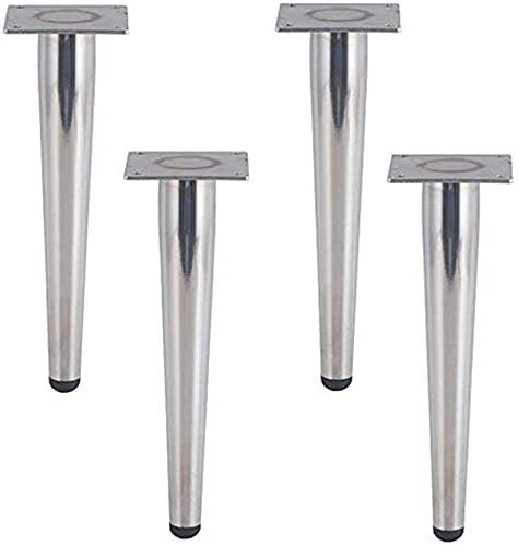 Möbelbeine aus Metall, Chrom, modernes Sofa, TV, Schrank, Tischfüße, DIY, Edelstahl, austauschbare Beine, gerade/schräg, konisches Design (Farbe: B, Größe: 15 cm)