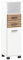 Schildmeyer Highboard Katta 158583, weiß matt/Akustikpaneel Optik, 30,3 x 32,6 x 110,5 cm