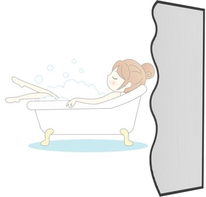 pujindu Trennwand Aus Gehärtetem Glas, Raumteiler, Transluzente Glastür Für Badewanne Und Dusche Für Badezimmer, Küchen, Wohnzimmer(Schwarz,30x100cm)