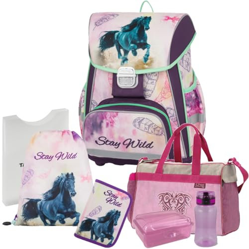 Generisch Horse - Pferd - Oxy Bag PREMIUM ONE Schulranzen-Set (7 teilig mit Sporttasche)