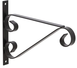 degawo Wandhaken Schnörkel Eisen schwarz 26,5 cm - Halterung für Blumen & Laternen