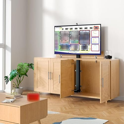 Soporte De TV para Techo - Elevador De Suelo para Pantallas De 26 A 75 Pulgadas, Montaje En Techo con Control Remoto Y Configuraciones De Memoria, Altura Ajustable Libremente