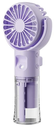 Handheld Misting Fan, Rechargeable Handheld Spray Water Mist Fan, Air Cooler with Mist Spray 4 Gears Cooling Gadgets USB Rechargeable Portable for Men Women Adults Home