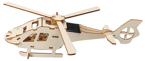 usefulbeauty Wissenschaftliches Experimentier-Set, experimentelles Flugzeugmodell aus Holz | Hubschrauber mit Solarenergie, für Geburtstag, und Mädchen, Schüler, Outdoor und