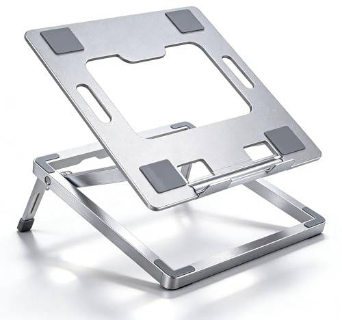 iPad Tablet Ständer, Verstellbarer Faltbarer Aluminium iPad Pro Air Stand | Universeller Schreibtischhalter Tablet Stand für iPad Pro 13/11, iPads, Galaxy Tabs, Tablets 4.7–16.5 und Alle Geräte