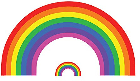 Star Cutouts Ltd SC1030 Rainbow Cardboard Cut Out Party Scene Decoration, Multi-Colour, 93 x 5 x 93 cm