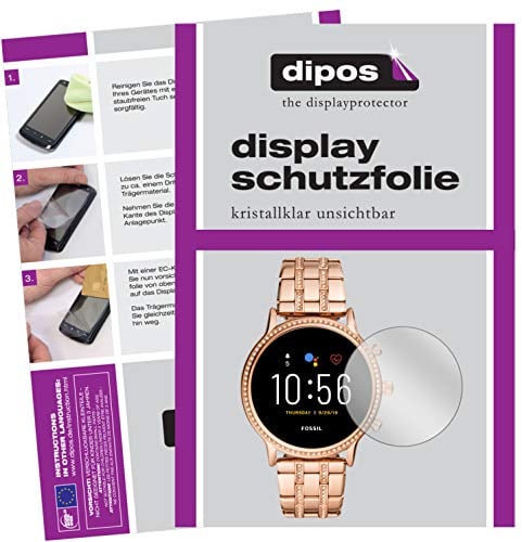dipos I 6x Screen Protector compatible with Fossil Julianna HR (5. Gen.) Protection Films clear