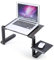 Ejoyous Tavolino Porta PC in Alluminio, Tavolo per Computer Portatile a 360° con Foro di Sfiato e Pannello del Mouse, Supporto per Computer per PC Book, Nero 48 x 26 cm