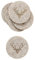 Boltze Home Collections Untersetzer Tjark grau Ø 10 cm - 6er Set - (beige Hirschkopf)