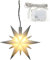 Weihnachtsstern aus Kunststoff in weiß, für Innen und Außen geeignet, inkl. LED Beleuchtung und 6h Timer, für Batteriebetrieb. Maße L/B/H: 13,5 x 5,5 x 12 cm.