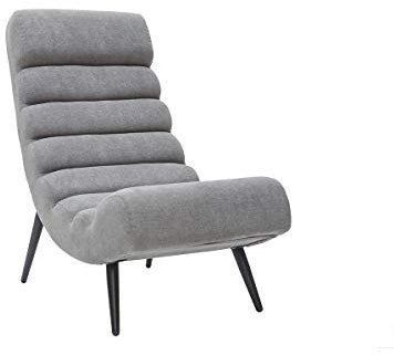 Miliboo Design-Sessel Grauer Samteffekt und schwarzes Metall Taylor