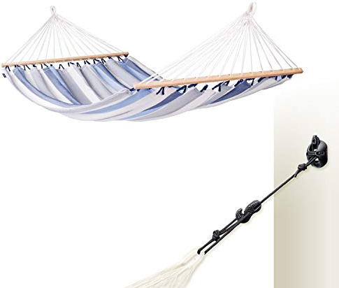 LA SIESTA - Alisio Sea Salt - Doppel Outdoor Hängematte + CasaMount Black - Mehrzweckbefestigung