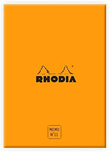 Rhodia 194050C Schreib Box Memoblock N.11 Rhodiatime 7,5x10,5cm Orange