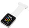 Makzib Smart Fob Watch for Android iOS Wristwatch with Fob Strap, Nurse Watch,Silicone Pin fob Fitness Sport Tracker iP67 Waterproof Smartwatch with Heart Rate ,Pedometer, Sleep Tracker (White)