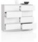 BDW Kommode, 8 Schubladen, viel Stauraum, Kleiderschrank, Flur, Badezimmerschrank, Kommode, Multifunktionsschrank. Abmessungen: 120 x 99 x 40 (Weiß)