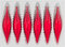 6 TLG. Glas-Zapfen Set in Classic Rot Silber Regen - Christbaumkugeln - Weihnachtsschmuck-Christbaumschmuck