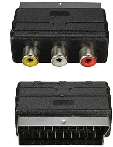 Mr. Gadget's Solutions Scart to 3 x RCA RCA's Phono Phonos Video & Audio AV Adapter With Input Output