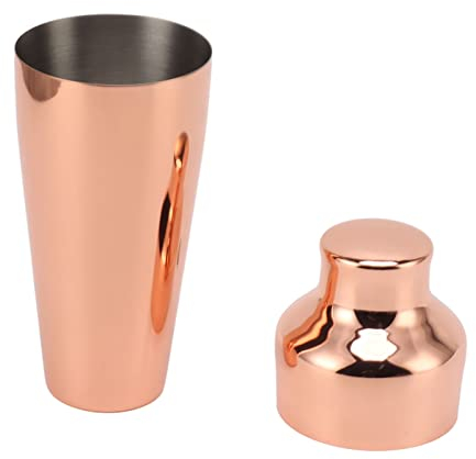 Bartender Shaker, Acero Inoxidable 304 a Prueba de Erosión, Apto para Lavavajillas, Coctelera para Viajes de Camping (Oro rosa)