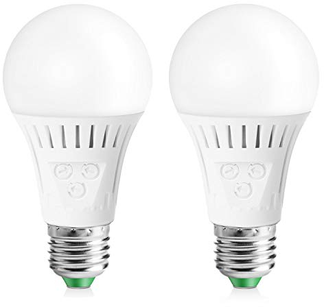 Elrigs E27 LED Lampe mit Bewegungsmelder und Dämmerungssensor, 7W ersetzt 60W Glühbirne, Reichweite, Zeit- und Dämmerungsschwelle einstellbar, Kaltweiß (6000K)