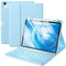 Vobafe Cover con Tastiera iPad Air 11 pollici 2025 2024/Air 5 4 Generazione(10,9 Pollici), Retroilluminazione a 7 Colori, Tastiera Staccabile Senza Fili, Layout Italiano, Azzurro chiaro