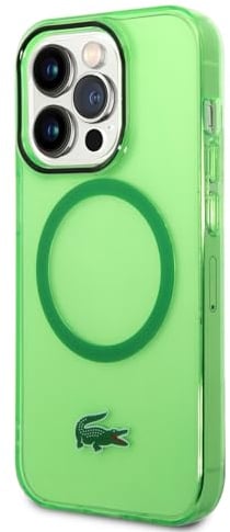 Lacoste LCHMP15LULON Hülle für iPhone 15 Pro 6.1 Grün hardcase Transparent