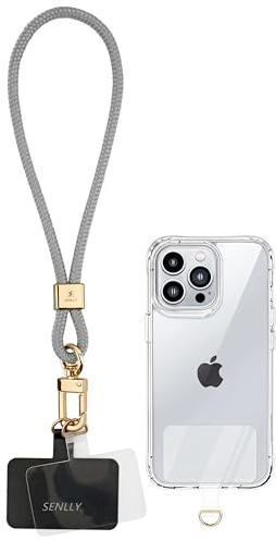 SENLLY Cordino per Telefono con Patch Ultra Sottile, Minimalista Universale Cinghie Polso per Smartphone