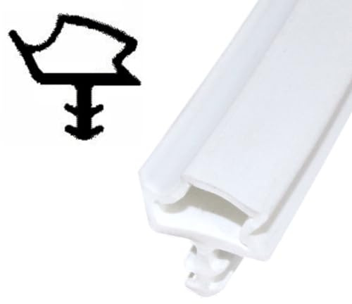 SN-TEC Zimmertürdichtung/Türdichtung/Türgummi TD 4001 für 4mm Nut und 12mm Falz, Farbe: weiß (25 Meter)