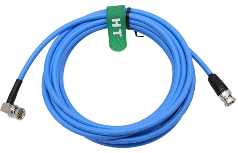 HangTon 12G HD SDI Videokabel 4K 60P BNC Stecker auf BNC Stecker Canare LV-61S 75 Ohm Koaxial für Blackmagic Komodo Alexa Atomos Kamera Monitor 30M Rechtwinklig auf gerade