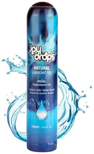 JOY DROPS Gleitgel Gel Wasserbasis für Männer Frauen, Lubricant Gel für Analverkehr, Spielzeug Kondom Kompatibel, Langanhaltend, Nicht Klebend, Kein Aromageschmack, pH-Wert, 125 Ml, Natural