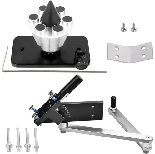 Plobeda 5005 Lawn Mower Blade Sharpener & 42-047 Blade Balancer Replace 339075B Lawn Mower Blade Balancer Magnetic Wall Mount (Black) (Black Blade Balancer)