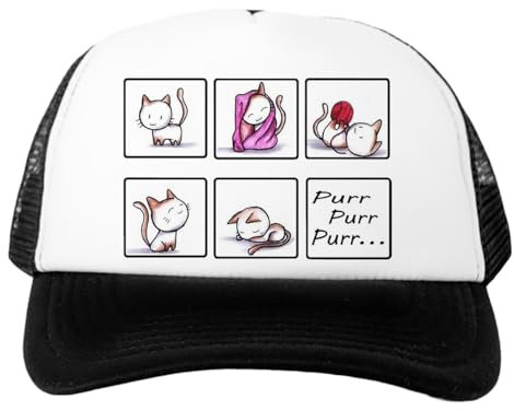 TAMBOOTEE Soft Kitty Warm Kitty Ausgestattet Weiße Verstellbare Baseballkappe Für Kinder