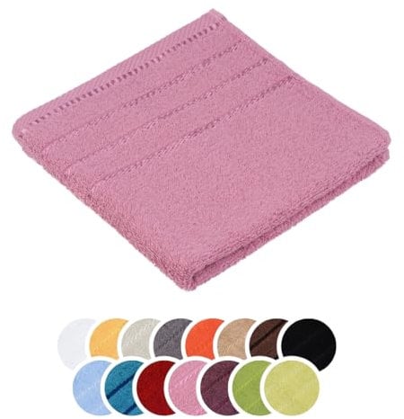 liebling Handtuch, 100% Baumwolle, Serie Potsdam, 50 x 100 cm, 60 Grad waschbar, trocknergeeignet, Farbe: Altrosa