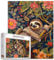 Buntes Faultier-Puzzle für Erwachsene, 1000 Teile, einzigartiges Retro-Tier auf Bäumen, Puzzle, Kunst, Heimdekoration, Geschenk, Spielzeug für Männer und Frauen, Puzzlekunst für Familie,