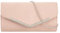 MEGAUK Damen Samt Clutch Elegante Abendtasche Wildleder Handtasche Envelope Tasche Unterarmtasche mit Kette für Wedding Prom Party Hochzeit (Rosa)