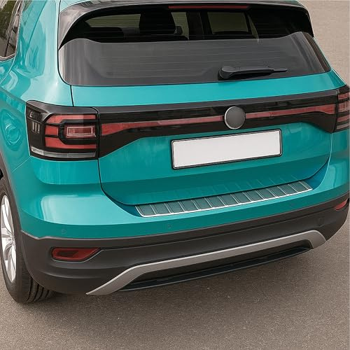 INLY Ladekantenschutz Edelstahl Stoßstange Heckschutz Chrom kompatibel mit T-Cross (2018-2024)