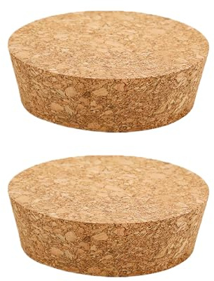 2 Pcs Cork Jar Lids Mason Jar Stoppers Wooden Bottle Plugs Tapered Cork Lids for Canning Jars DIY Crafts Kitchen Storage Preserves