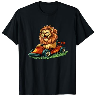 King of the Yard with Lawn Mower Lion Design T-Shirt
