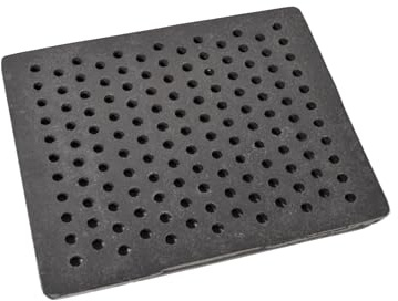 SEZAM Gussrost mit Löchern Ofenrost Ascherost Gußrost Kaminrost passend Kaminofen Tafelrost Rost Ofengitter Feuerrost Kohlerost Eckrost verschiedene Abmessungen (27,5 x 22,5 cm)