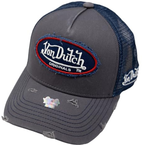 Von Dutch Originals Trucker Cap Kalmar Grey/red