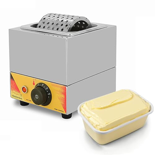 STMKB Commercial Butter Spreader, 500W Electric Butter Melting Warmer, 30-80°C Adjustable Temperature, 360° Spreads Evenly, Improve Efficiency, for Restaurants, Cafes, Bars, Offices
