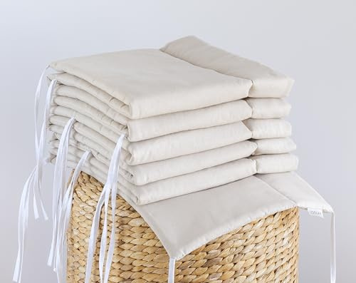 LOOLAY BEIGE Staubbeige 420, 360, 210, 180 x 30 cm für 140 x 70 oder 120 x 60 cm Baumwolle Netzstoff Handmade - PASST NUR ZU DEN ANGEGEBENEN GRÖSSEN ! (360 cm)