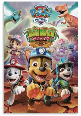 HUEAEHAHE Paw Patrol (3) Poster, Raumdekoration, Leinwandposter, ästhetischer Poster, Druck, Wandkunst, Dekorposter, 30 x 45 cm, ungerahmter Stil